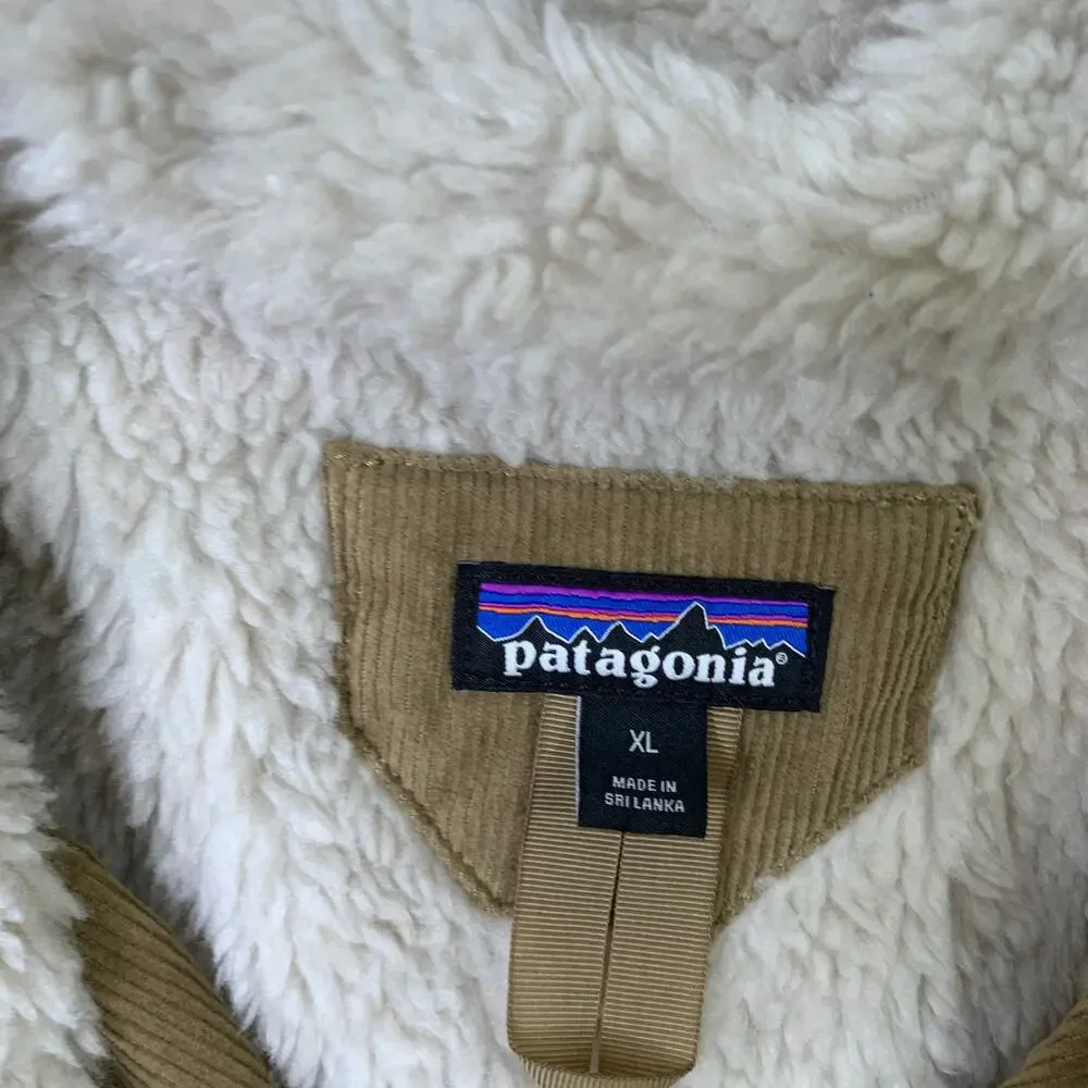 Patagonia Jacket Mens XL Extra Large Cobblestone Pile Lined Trucker Corduroy